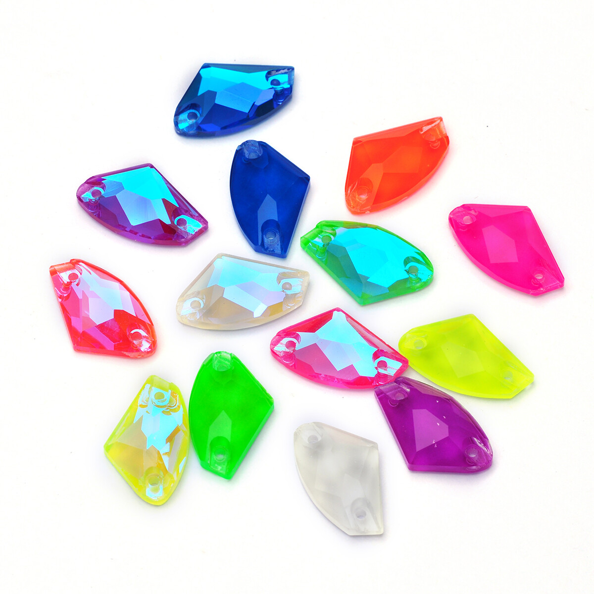 Galactic Gem Crystal Neon Sew On Rhinestones Fluorescence Mocha Sewing accessory