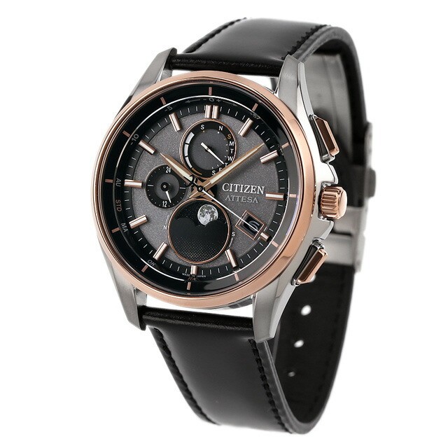 [B1Y] Citizen Attesa Moon Phase Titanium Solar Radio BY1004 17X Mens [m6t]