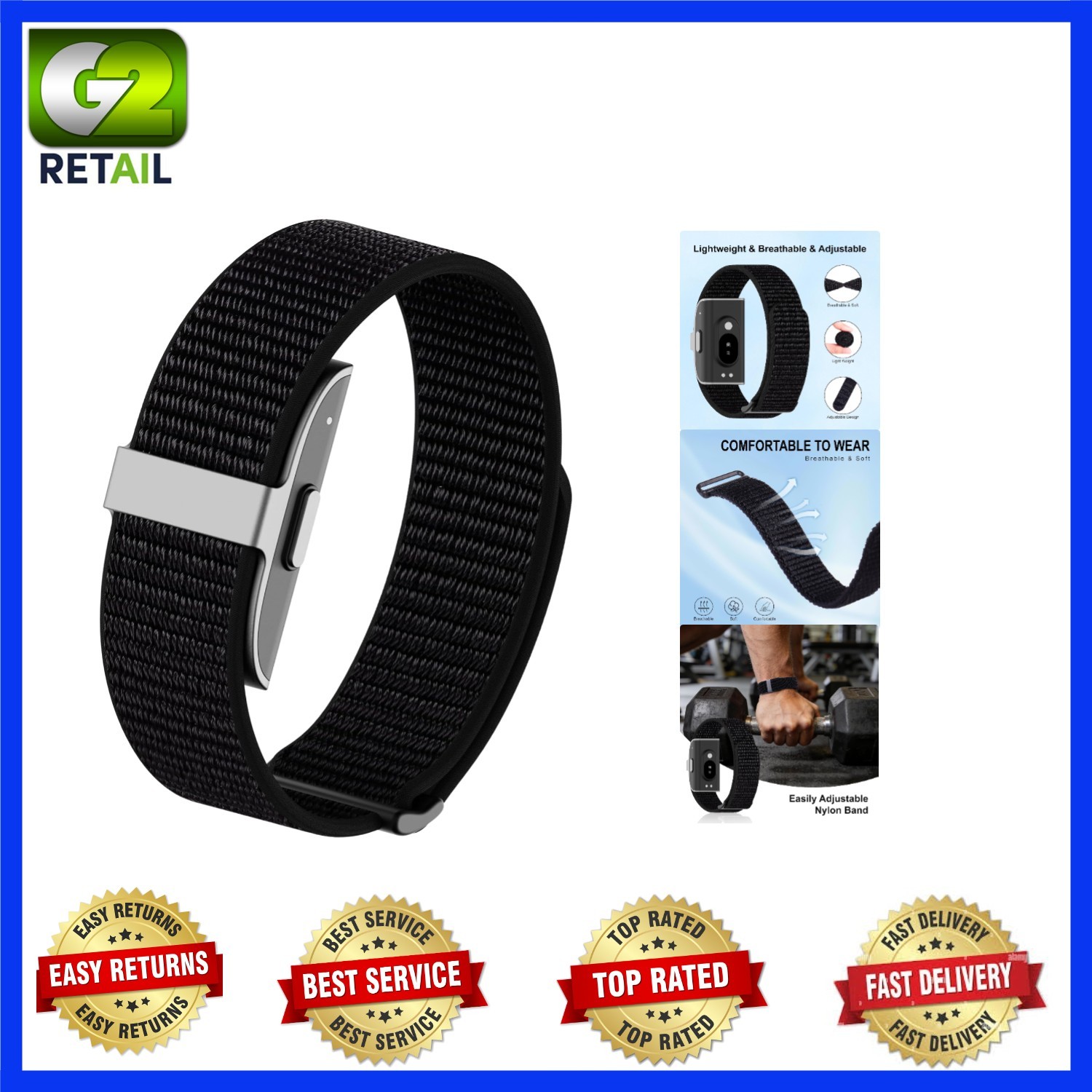 Secure Hook and Loop Wristband for Hume Band – Comfort for Active Lifestyles