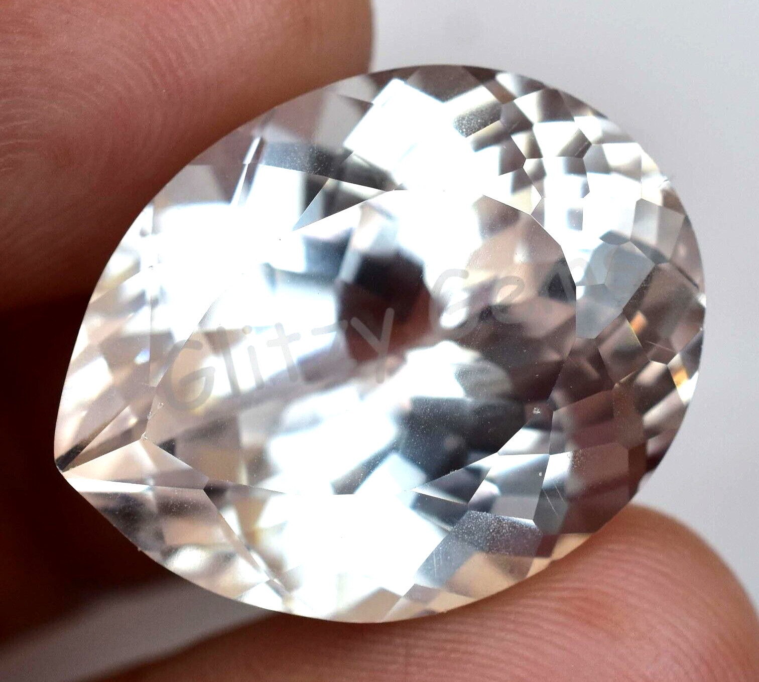 Natural Flawless White Montana Sapphire 46.35 Ct oval Certified Loose Gemstone