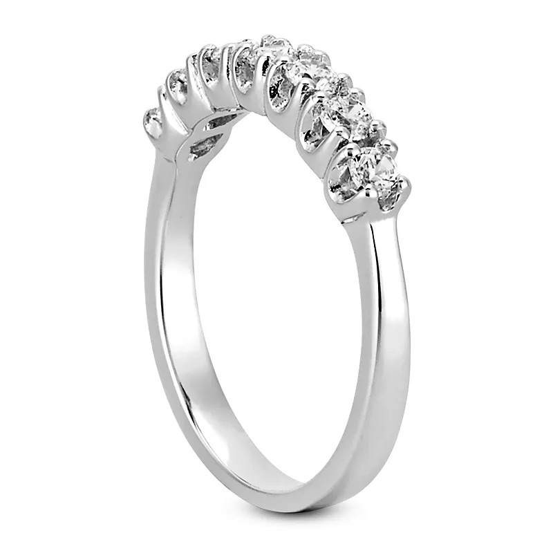 Classic Wedding Band Solid 14K Gold Classic 1 Carat Round Natural Diamond H SI2