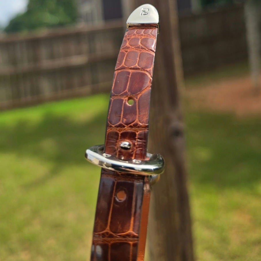 Tardini Genuine Alligator Leather Buckle Bracelet NIB