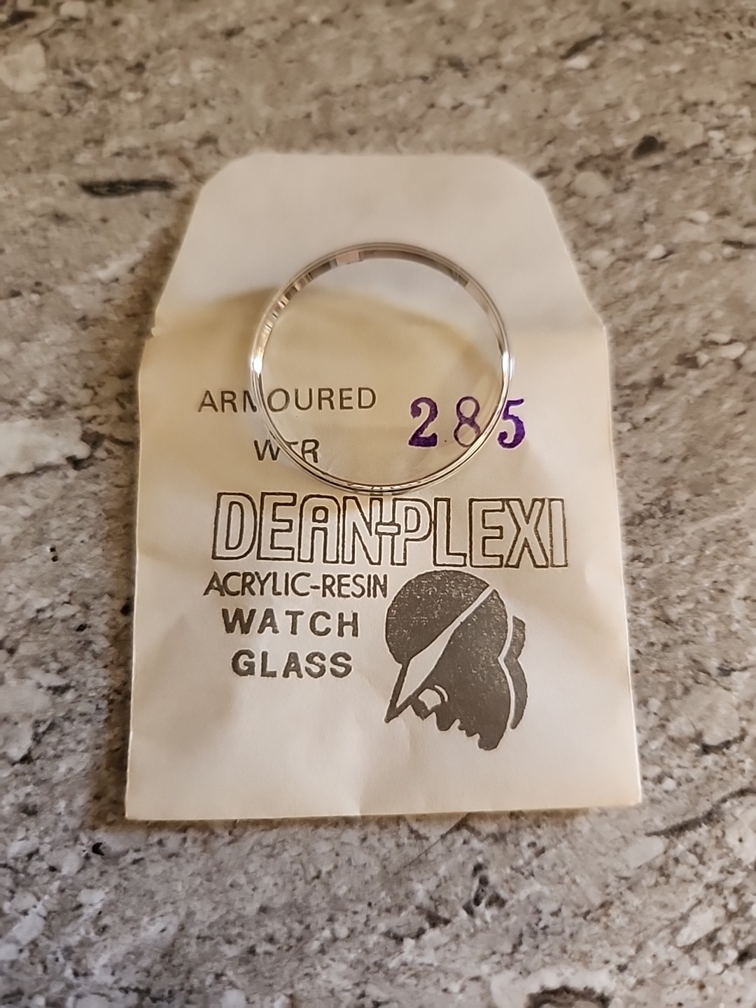 Watch Crystal 285mm Dean Plexi Armoured WTR. Acrylic Resin. New Old Stock.