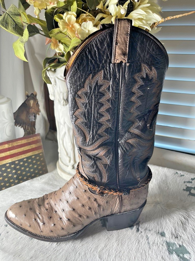 Western Boot Jewelry 15.5 x 3/8 in Horsehair Cowboy Adjustable Black Brown