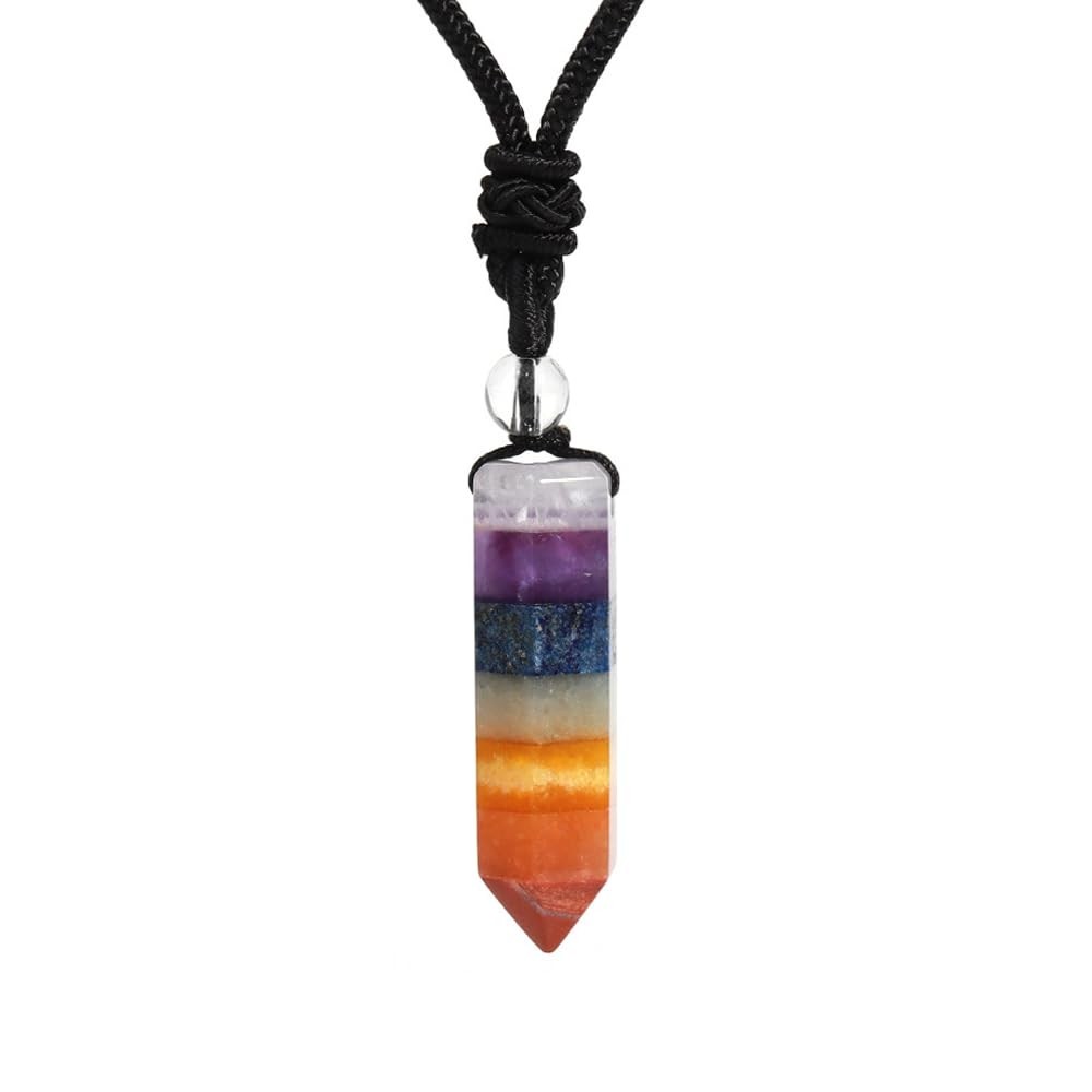 7 Chakra Healing Stones Necklace, Balance Energy Jewelry, Meaningful Gift for Al