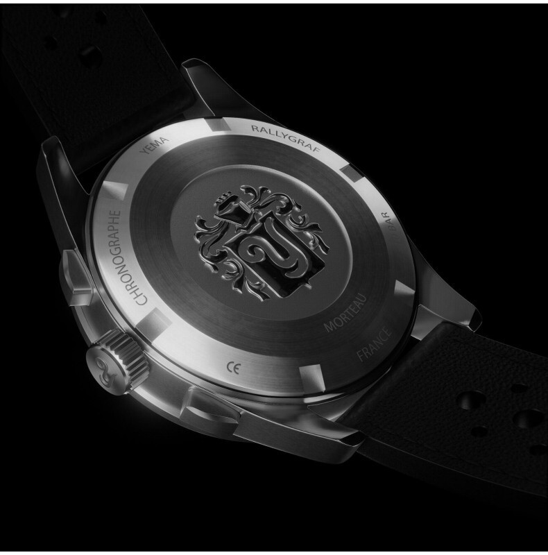 YEMA Rallygraf Reverse Panda Steel Hybrid Mechanical Quartz Leather Men’s Watch