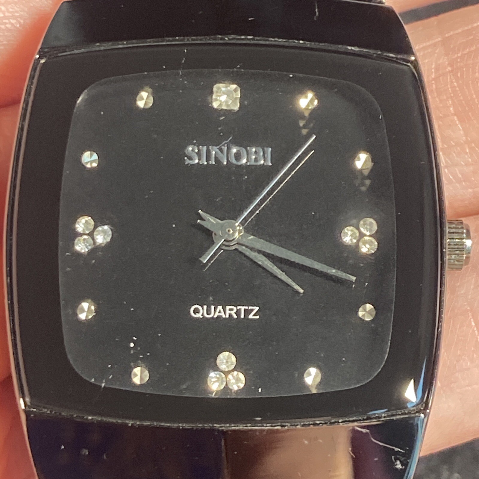 Sinobi Vtg 1996 Modernist Dial Watch Stainless Steel S919G Works