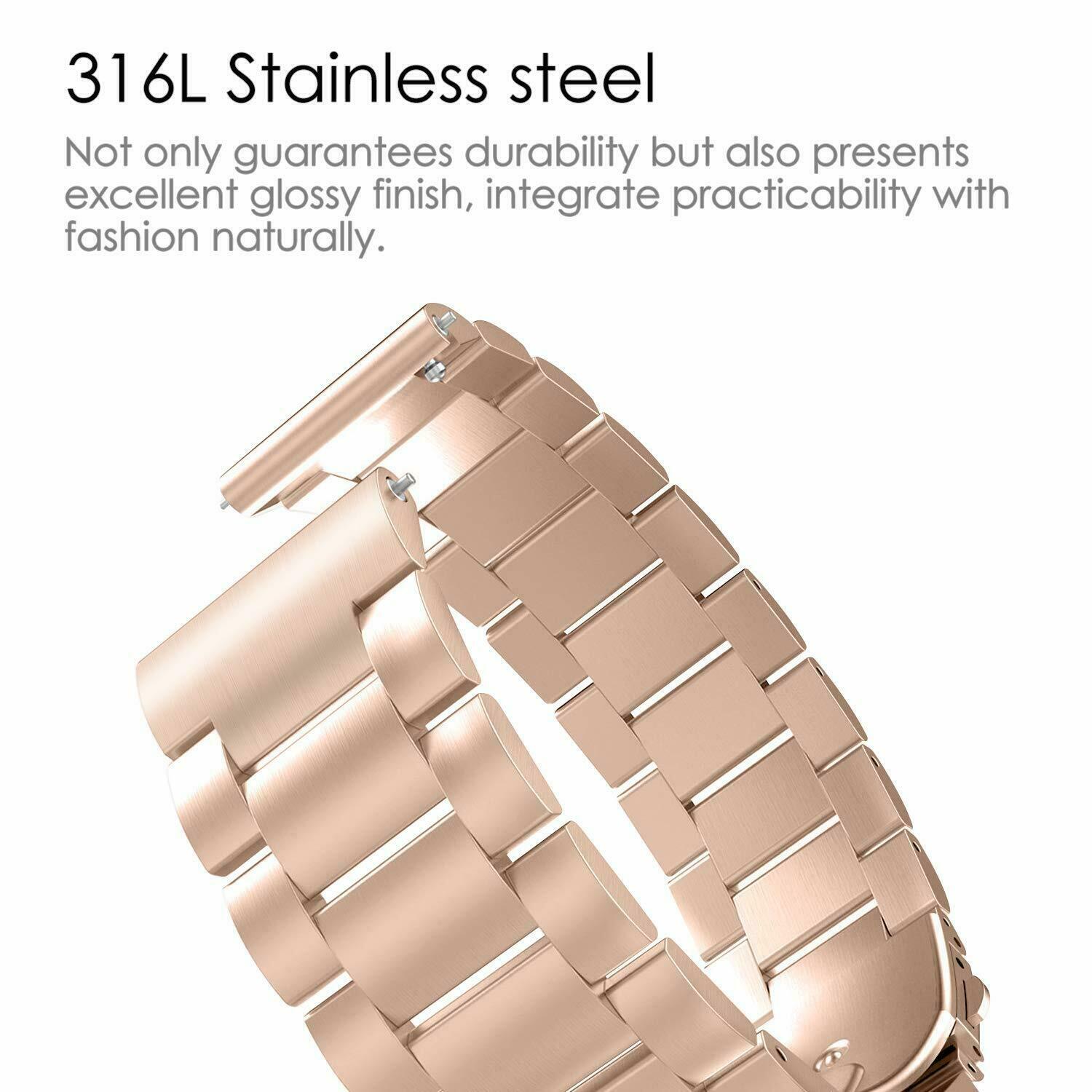 For Samsung Galaxy Watch 3 41mm 45mm Stainless Steel Strap Watch Band Wristband