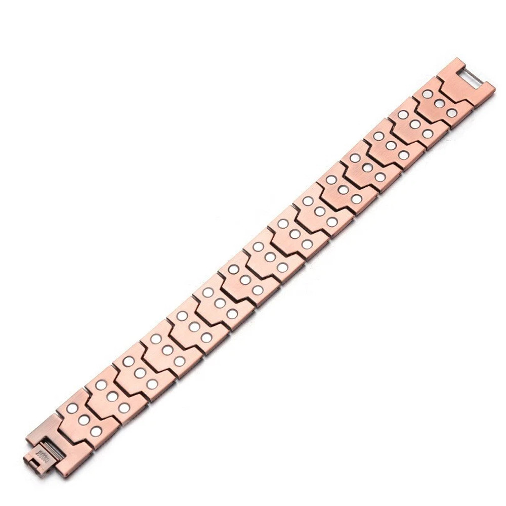 2 Pack Pure Copper Magnetic Bracelet Arthritis Pain Therapy Energy Cuff Bangle