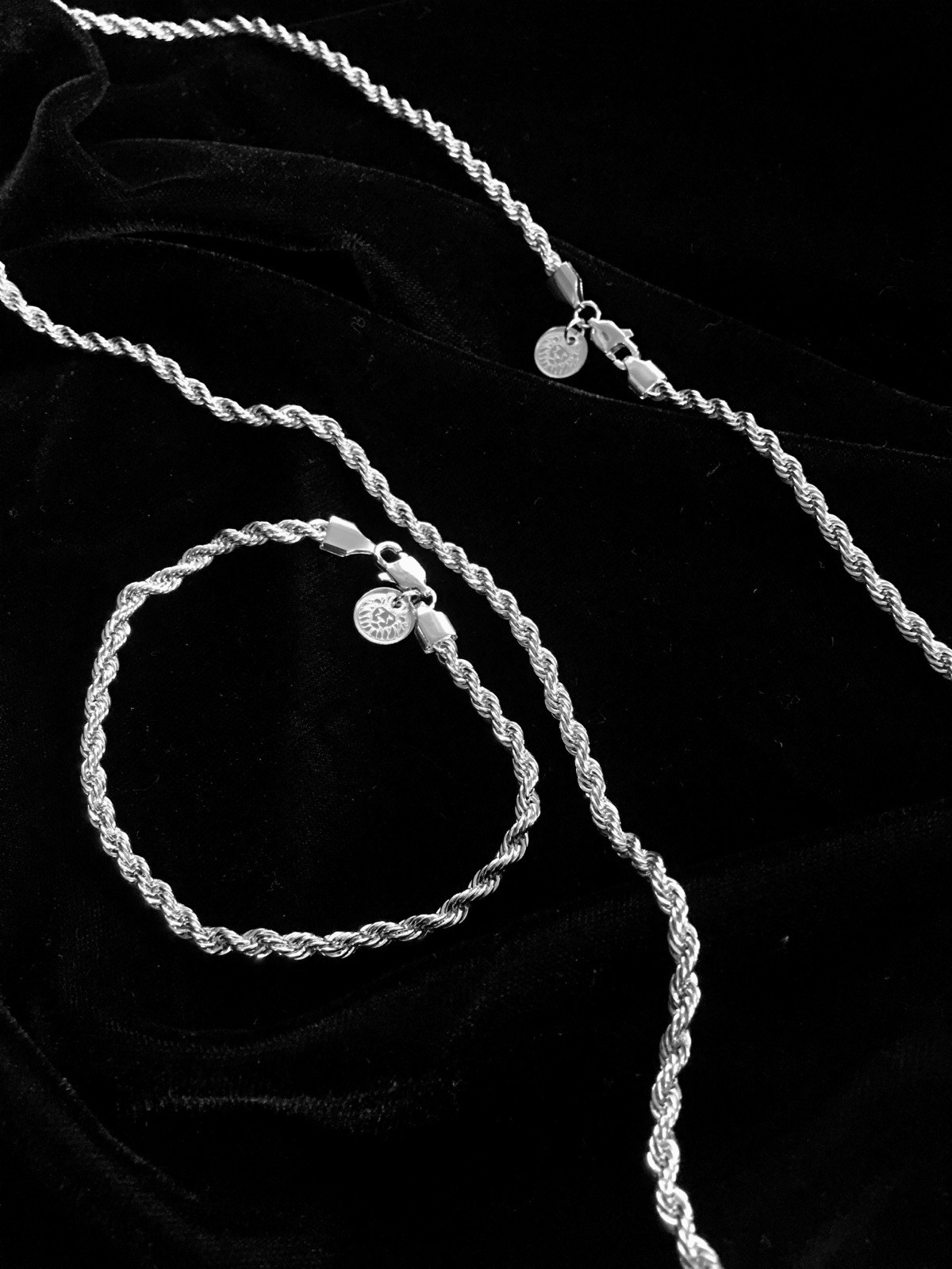 18K WHITE GOLD Men Women 4MM ROPE CHAIN 30” MADE IN ITALY *LIFETIME WARRANTY*