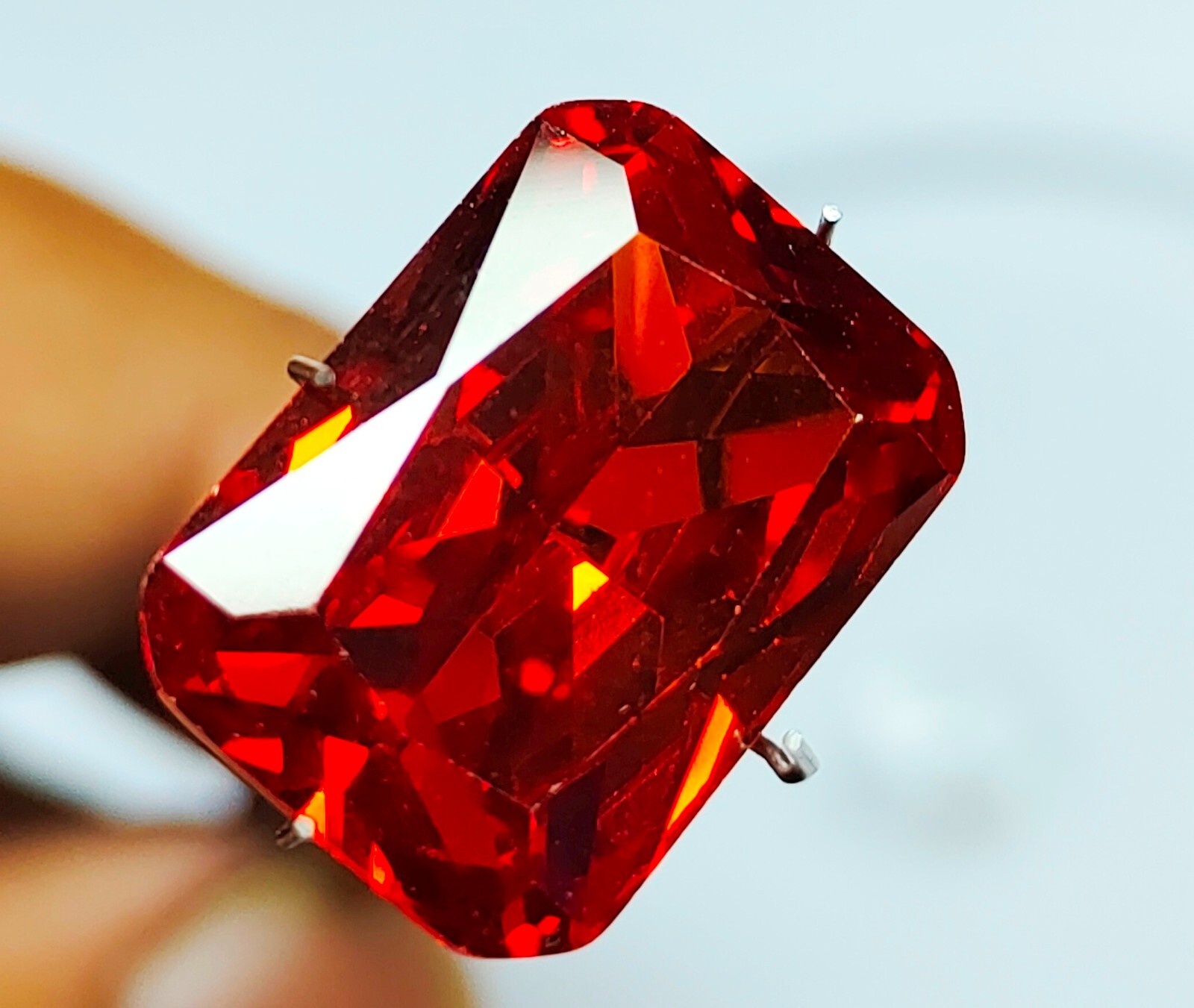 25 Cts 1 Pcs Natural Multi Zircon Emerald Cut Loose Gemstone Lot