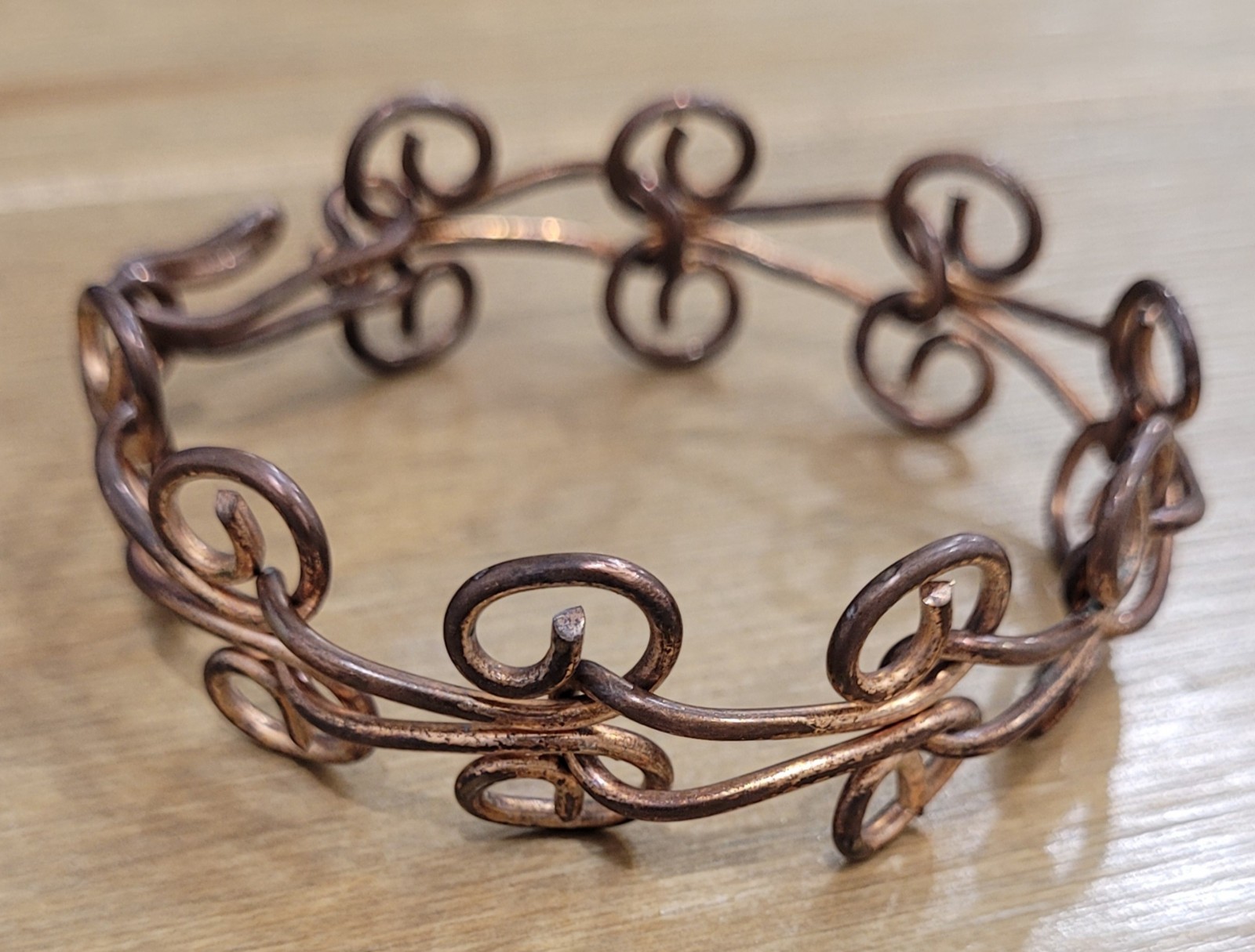 Spiral Bracelet Copper Alloy Metal Swirl
