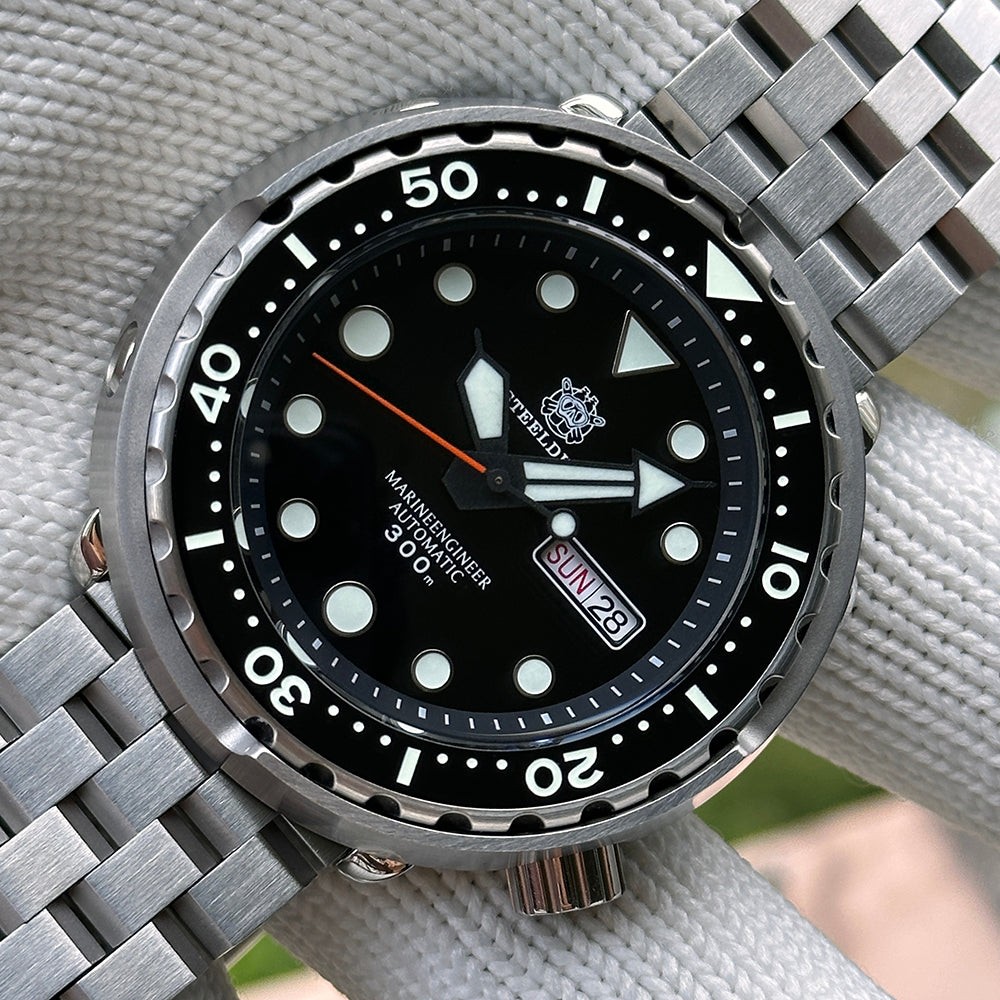 STEELDIVE SD1975W Mens 47.5mm Automatic Dive Watch NH36 Sapphire Steel