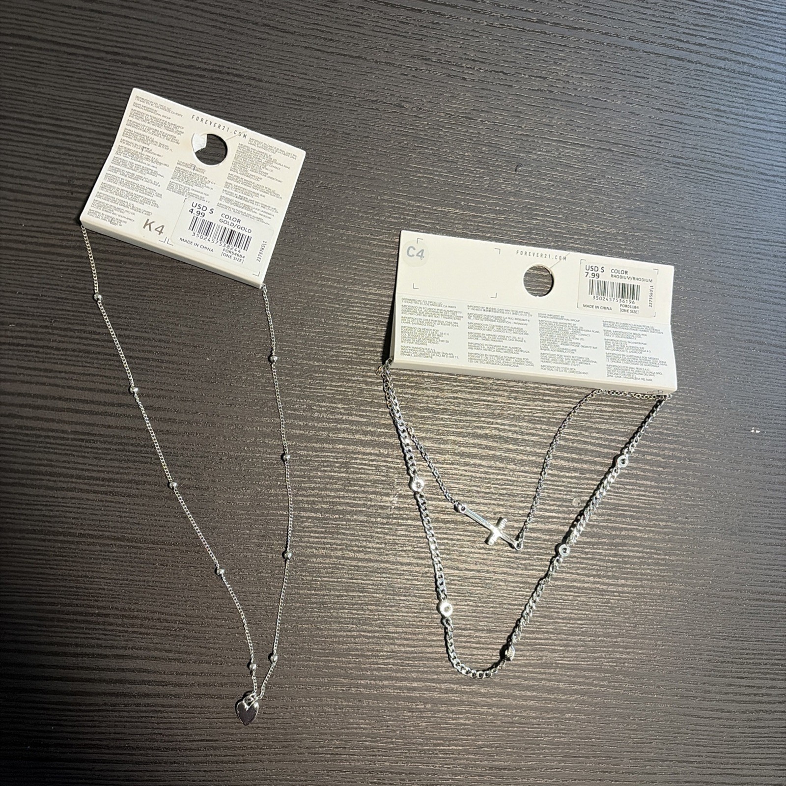 Forever 21 Jewelry. Chain. Ring. Earrings All New 7 Pieces