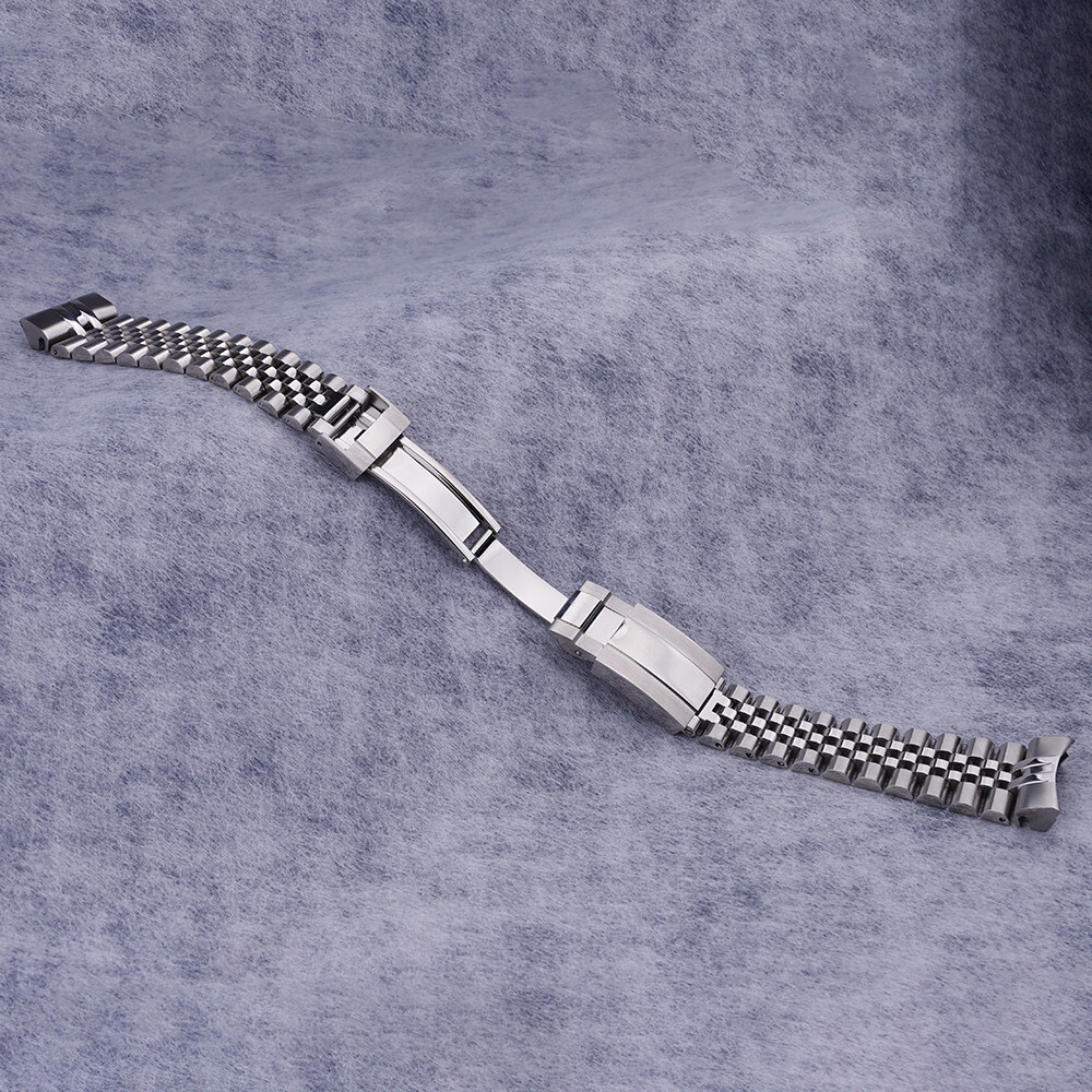 For Seiko Samurai king SRPF79 Silver 22mm Jubilee Curved End WatchBand Bracelets