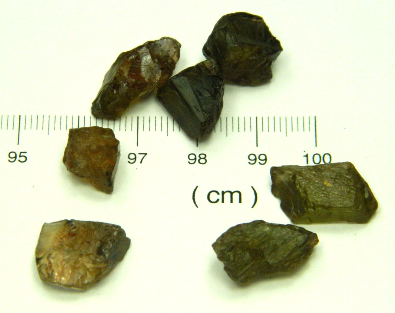 Andalusite Natural Rough Gems 12.30g 7 Pcs Lot Earthy Green Brown Brazil S046