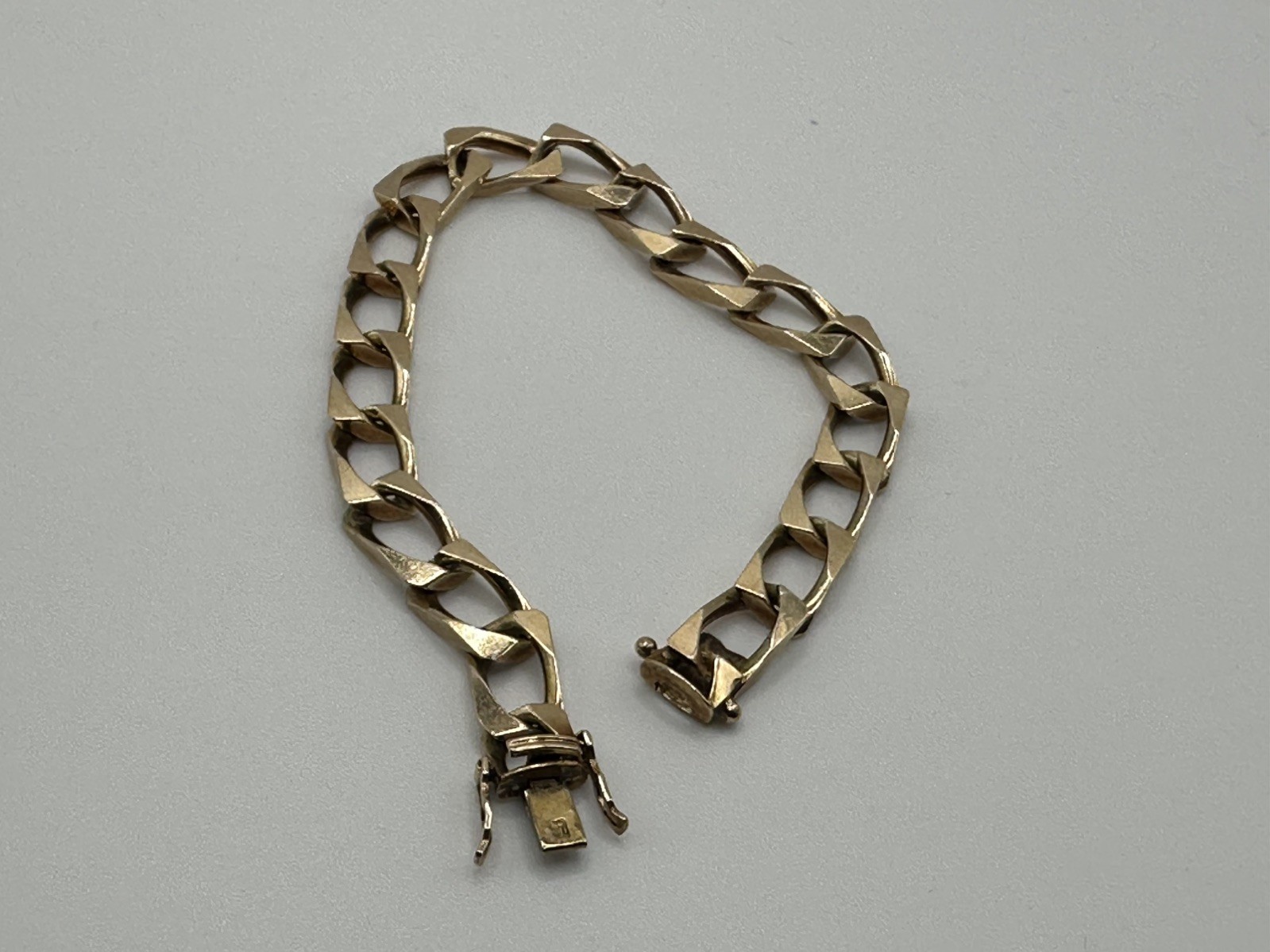 9ct 375 Yellow Gold Cuban Link Bracelet 12.66g 7.5 inches