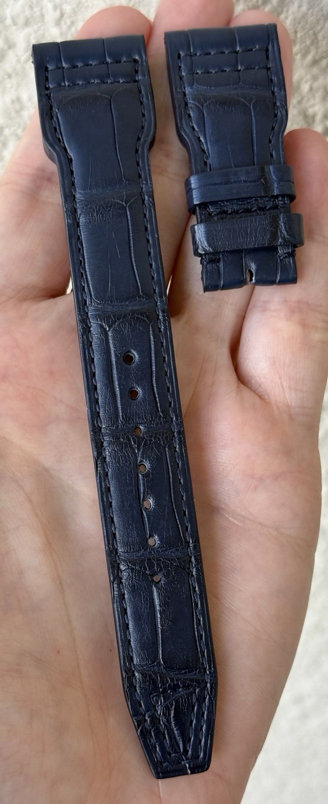 IWC Big Pilot 22mm x 18mm Blue Alligator Watch Strap Band A60853 Authentic OEM