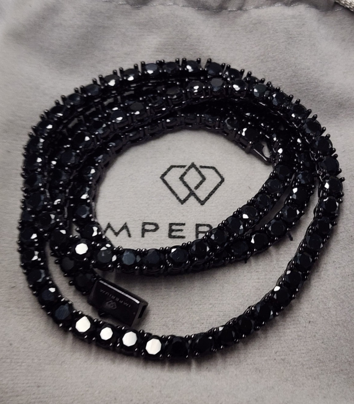 Imperium 4mm Black Tennis Chain 20″