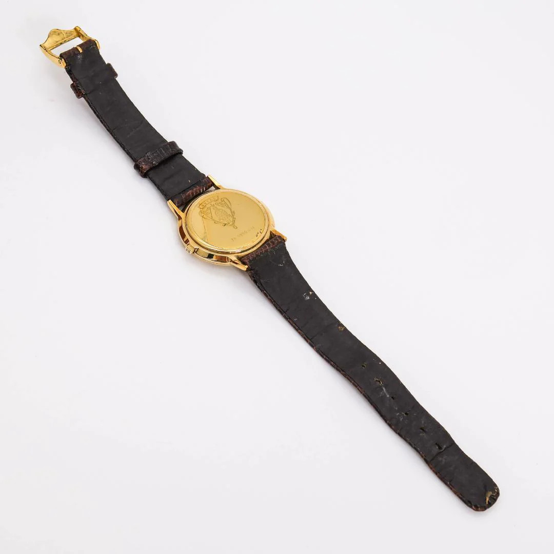 GUCCI 3000 Sherry Line Womens Round 33mm Gold Quartz Watch