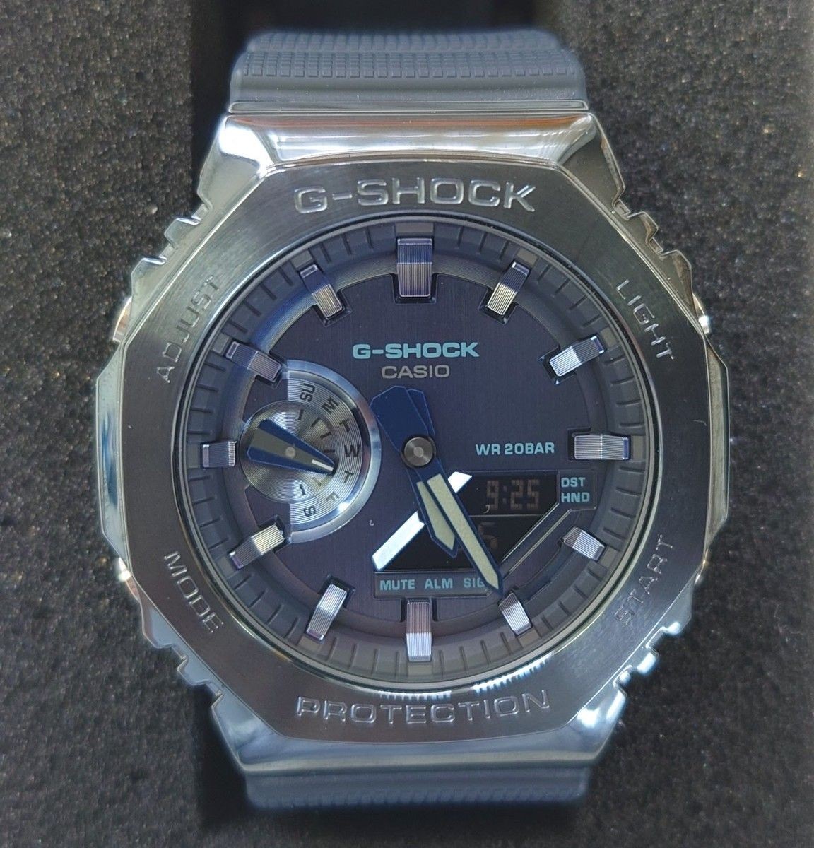 G SHOCK GM 2100N 2AJF Metal Covered Navy Blue Wristwatch