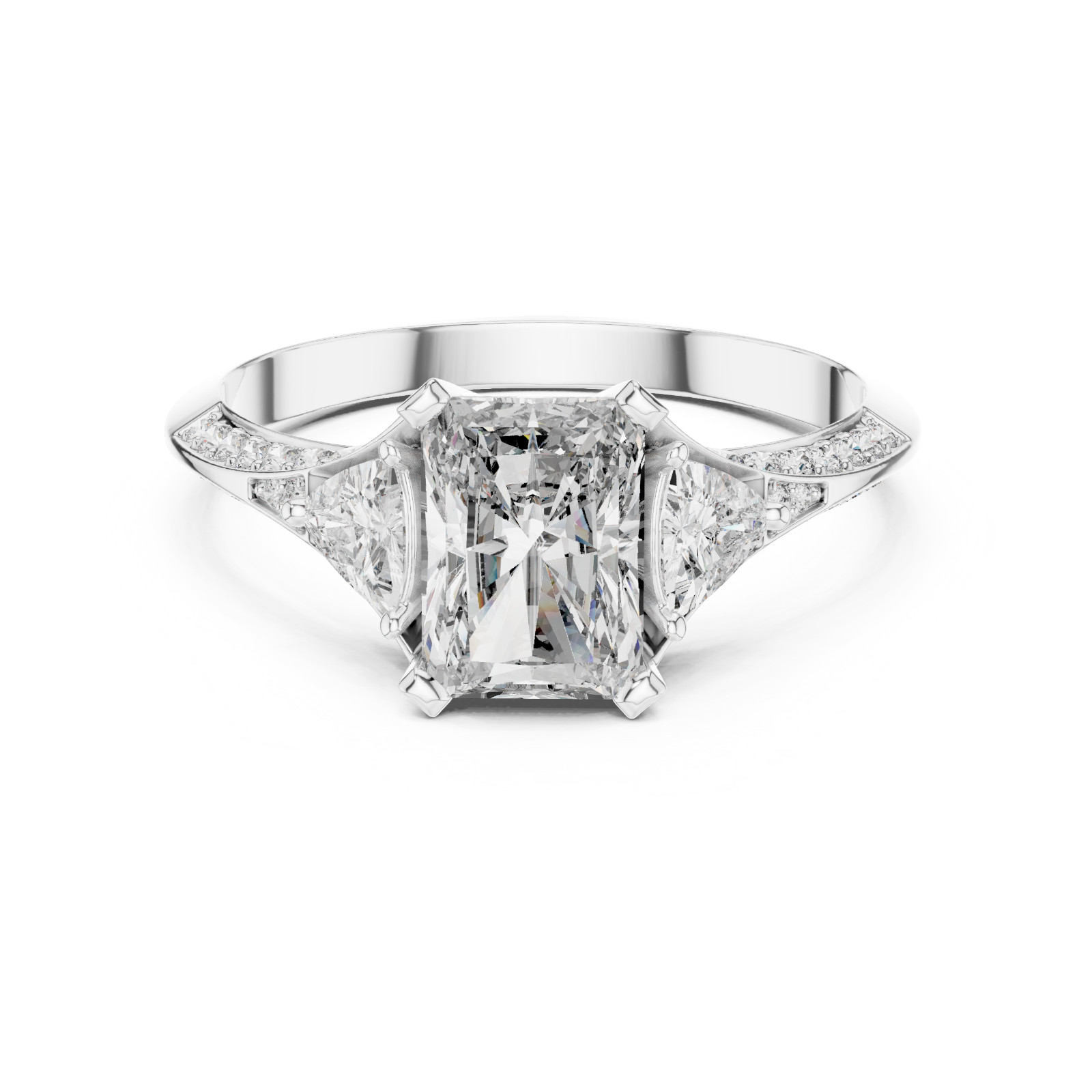 2 Gm Lab Grown Diamond Engagement Ring Luxury Silver Jewelry Gift For Her