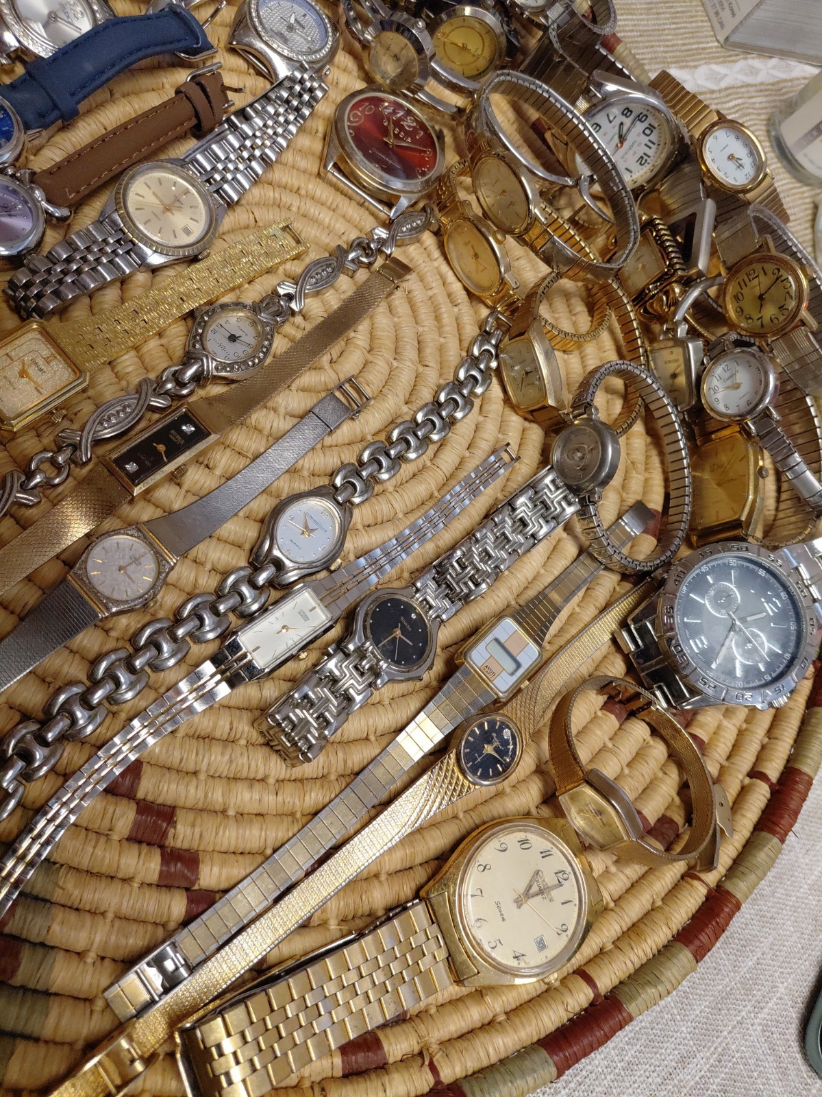 Watch Time Piece Wristwatch Lot Variety Citizen,timex,consort,seiko,armitron Etc
