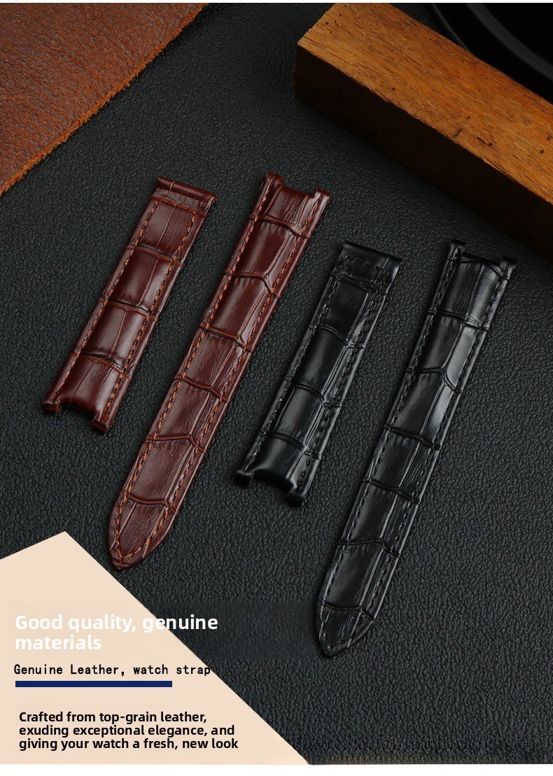 For Cartier Pasha Quality Genuine Leather Watch Band Straps Mens 18 20 21mm