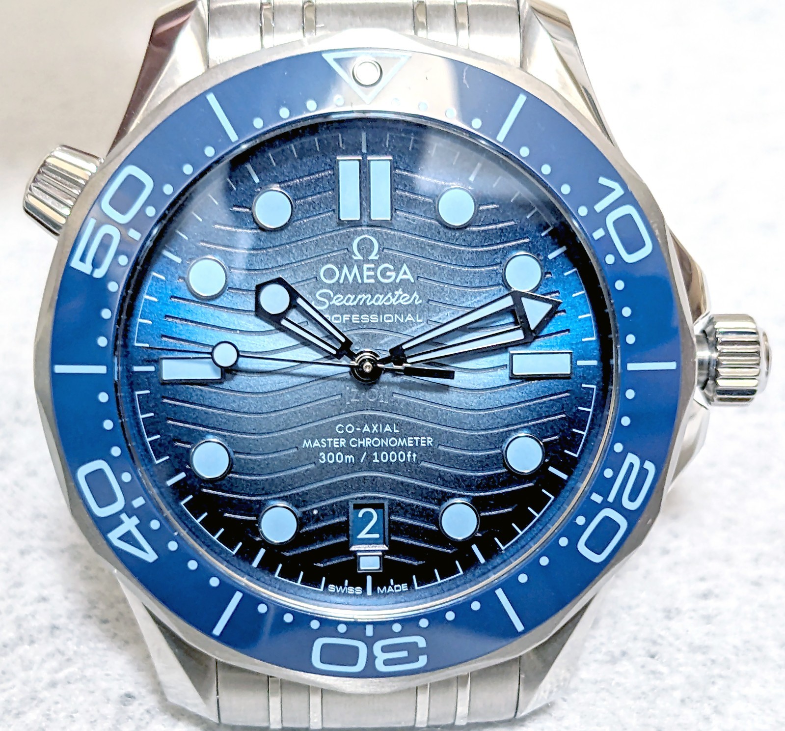 NEW Omega Seamaster Diver 300M Summer Blue Edition Watch 210.30.42.20.03.003