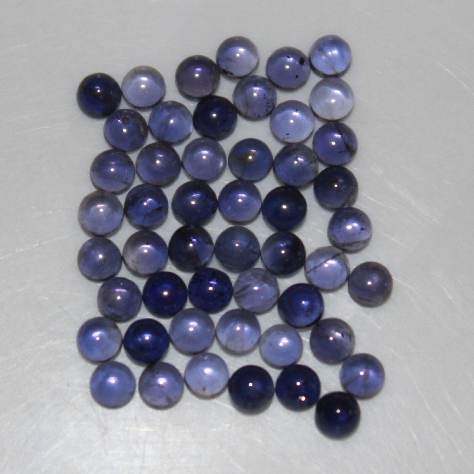 Natural Purple Iolite 3mm Flat Back Round Cabochon Loose Gemstone(s)