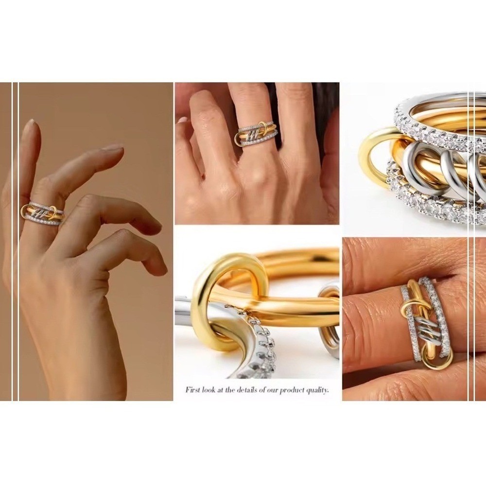 Stackable Mixed Cubic Zirconia Pave Band Ring 14k Tarnish resistant size 6