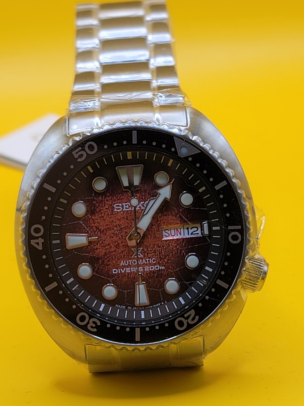 Seiko Brown Turtle Shell Dial Automatic 4R36 Men’s Watch SRPH55