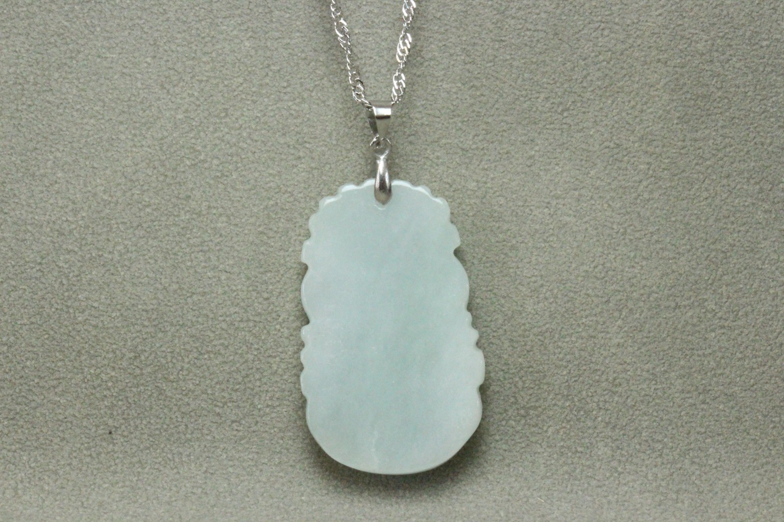 Natural White green A Jadeite jade Hand-Carved Monkey (Chinese Zodiac) Pendant