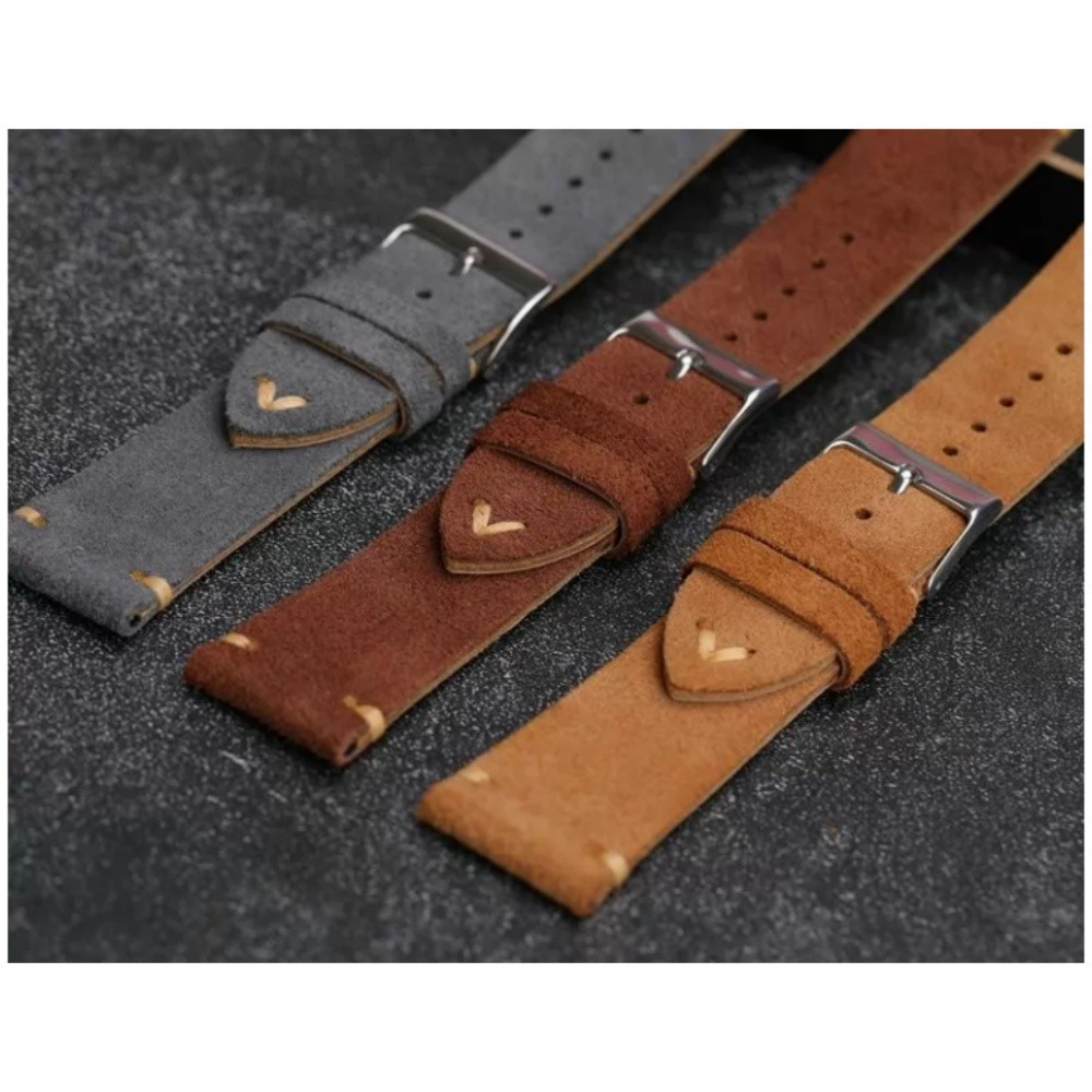 Genuine Cowhide Suede Leather Watch Band Strap 16mm-28mm Optional