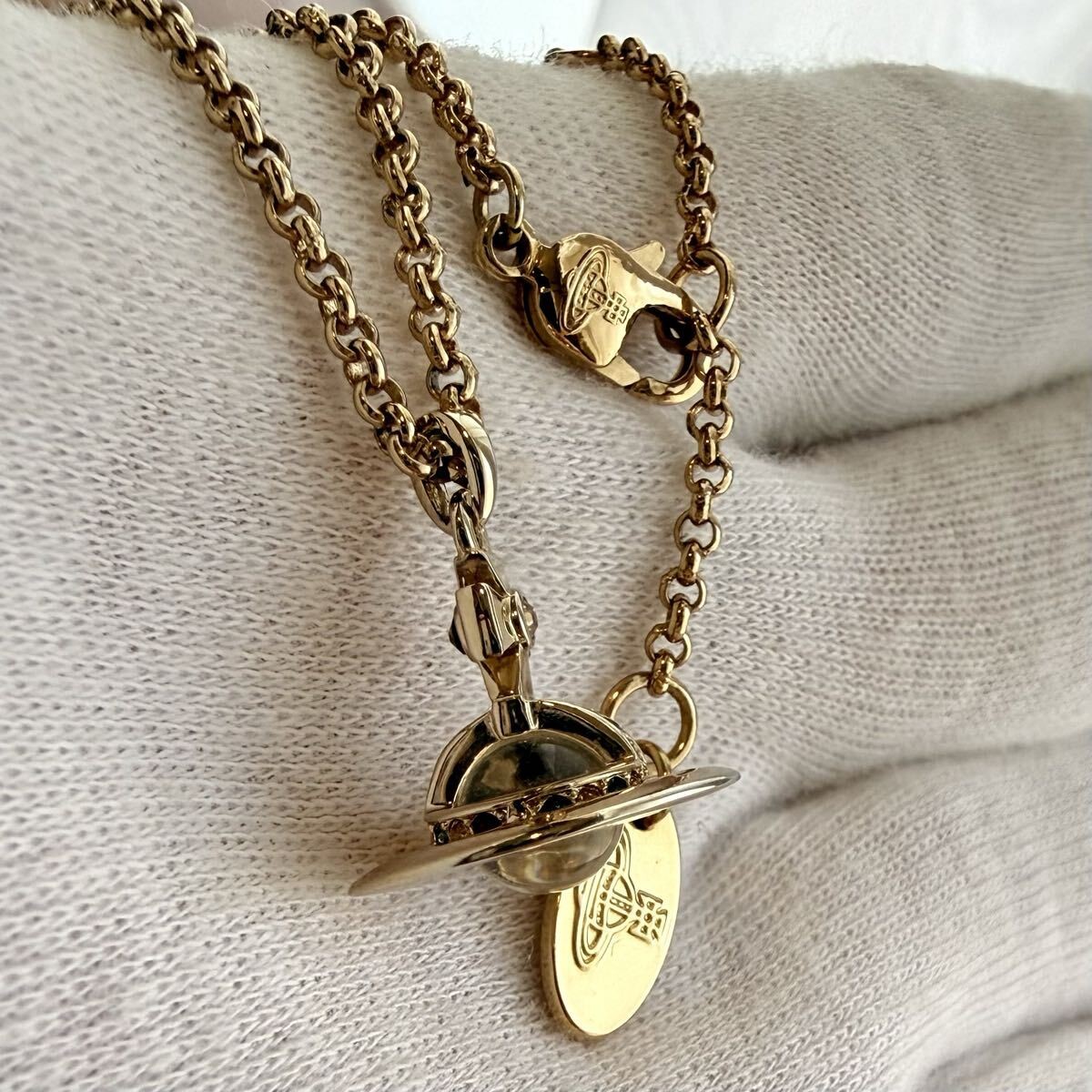 Vivienne Westwood Petite Orb Necklace Gold Pendant Authentic Japan Current