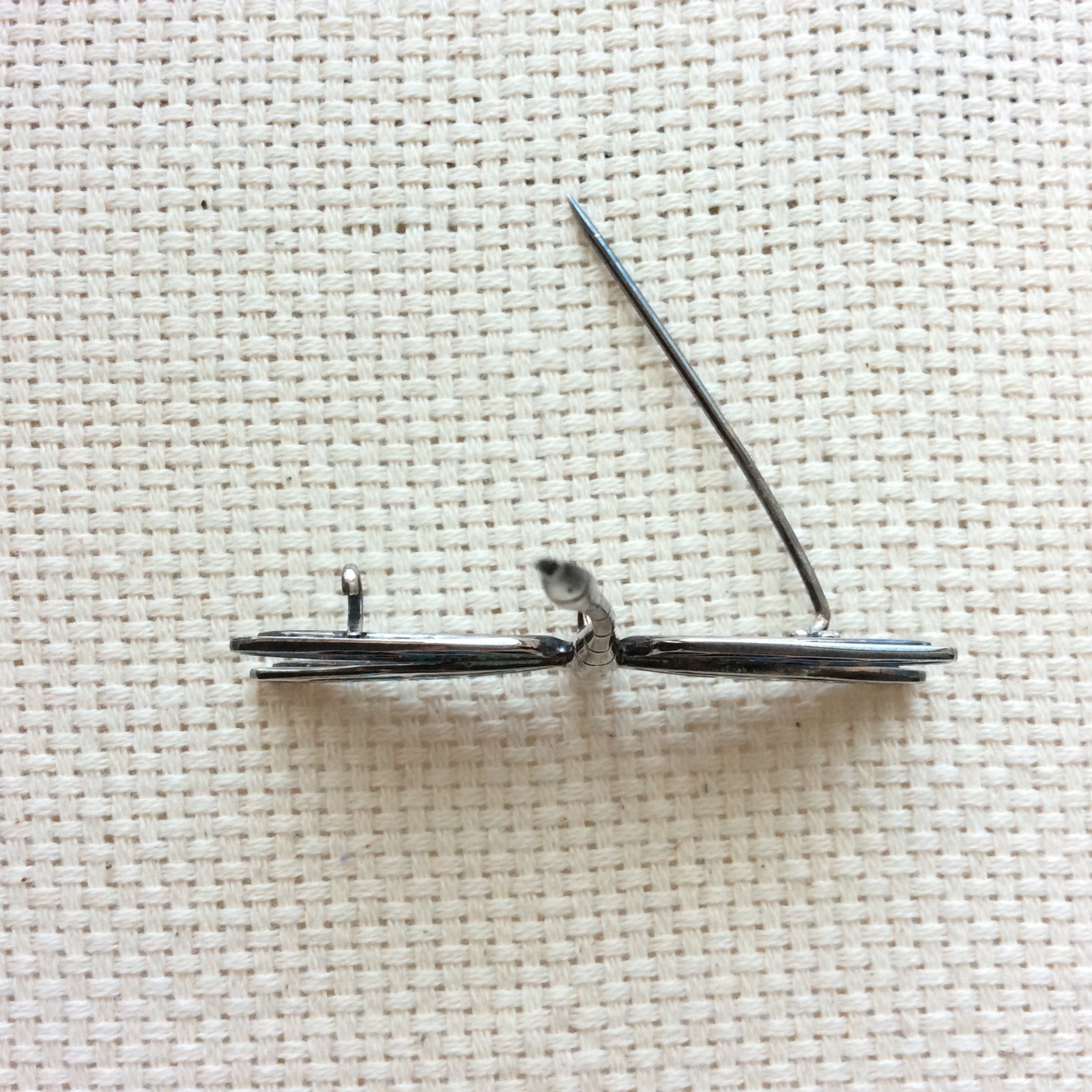 Arior dragonfly brooch pendant – Silver – Enamel Blue Mosaic – 5cm/2in – Boxed