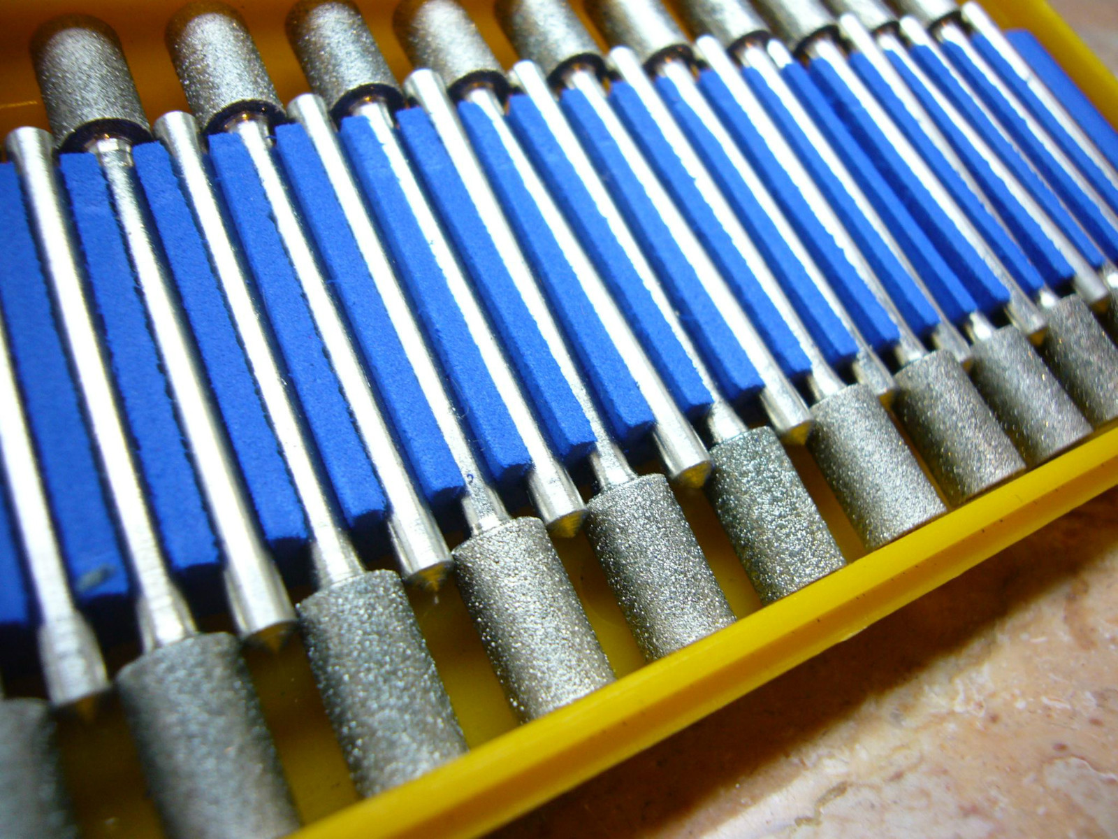 30 pieces THK Diamond coated 5MM Cylindrical cylinder burrs burr rotary points