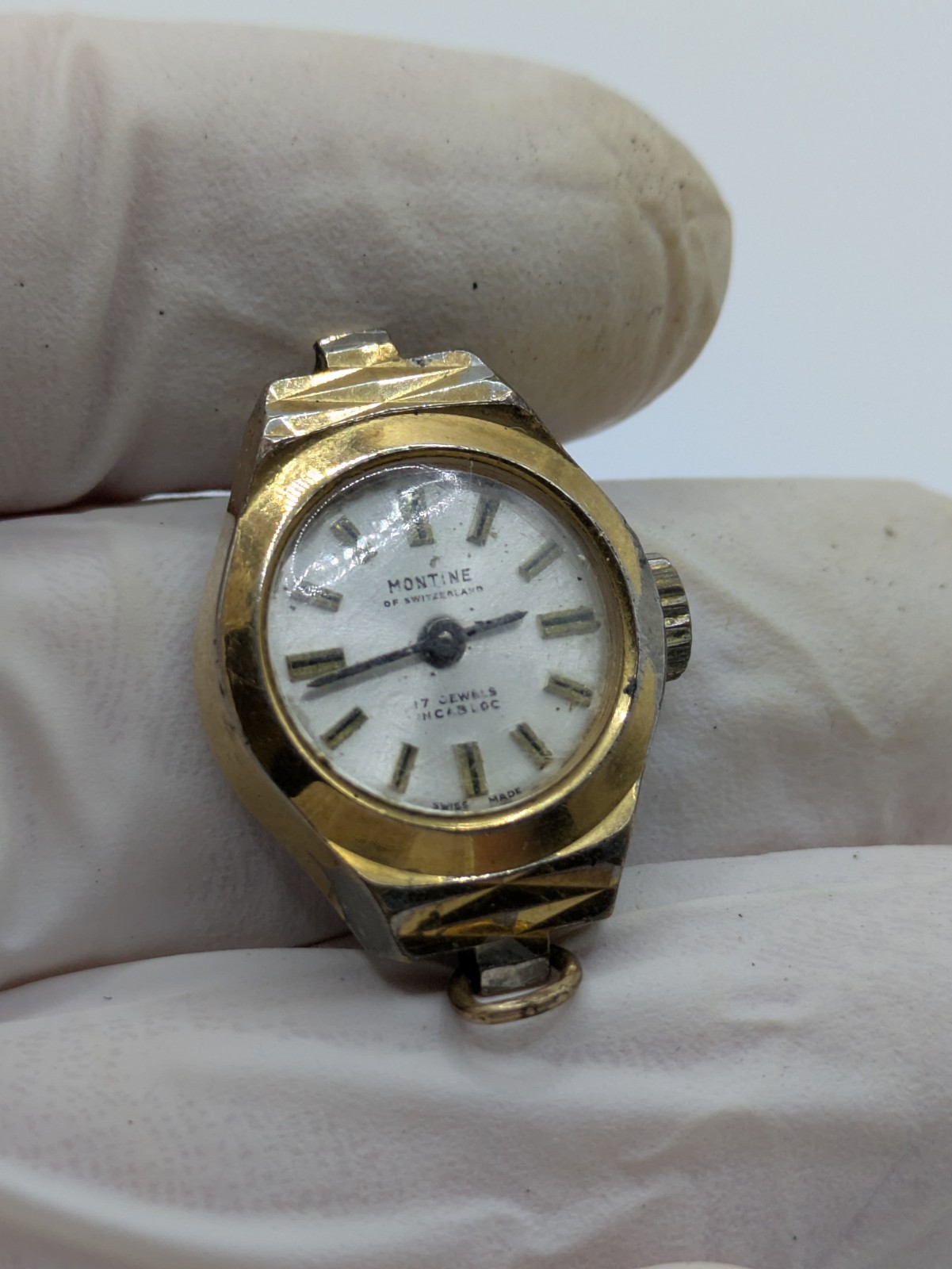 Montine FHF ST 69-21 Manual Wind Watch 17J Swiss Parts Repair 19.3mm