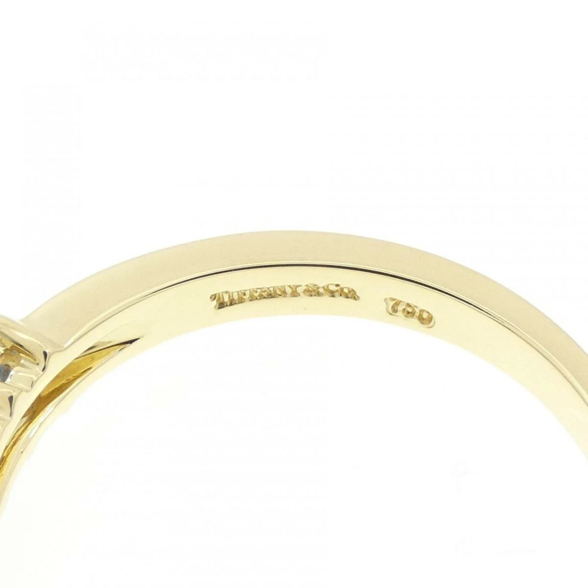 Tiffany & Co. Sapphire Ring Diamond 750 Yellow Gold US 6-6.25 EU 52.5 Ladies