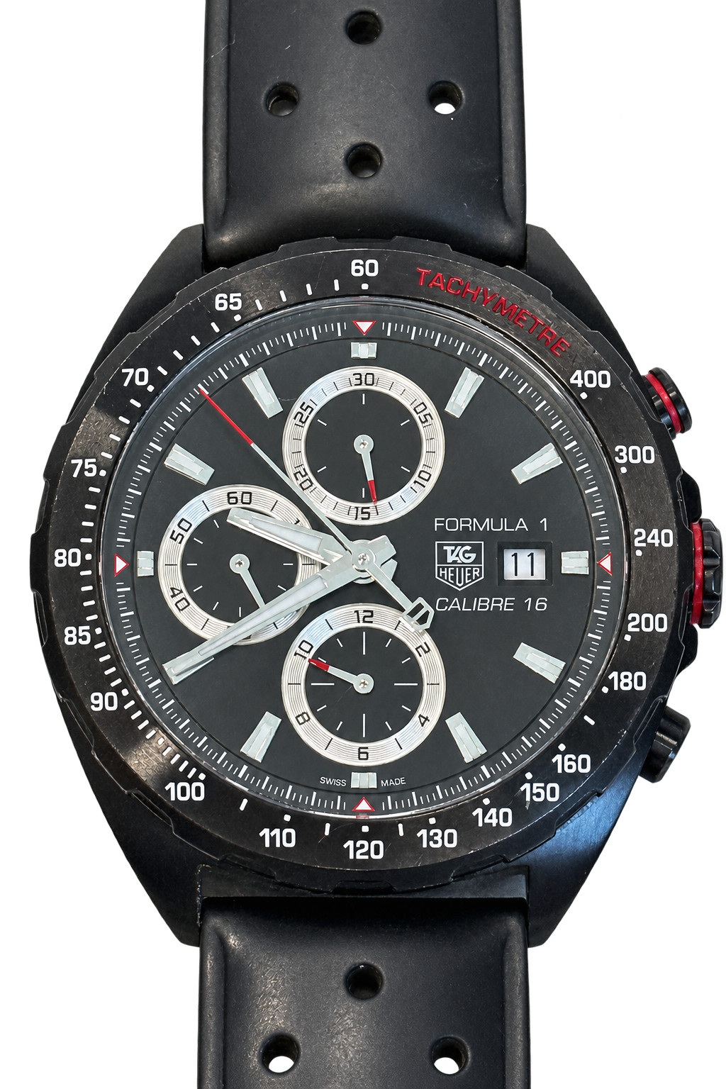 TAG Heuer Formula 1 Calibre 16 Men’s Black Rubber Strap Watch CAZ2011.FT8024
