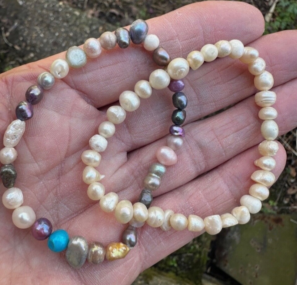 2 x FRESHWATER PEARL BEADED STRETCH BRACELET CREAM & MIXED COLOUR – YOU CHOOSE