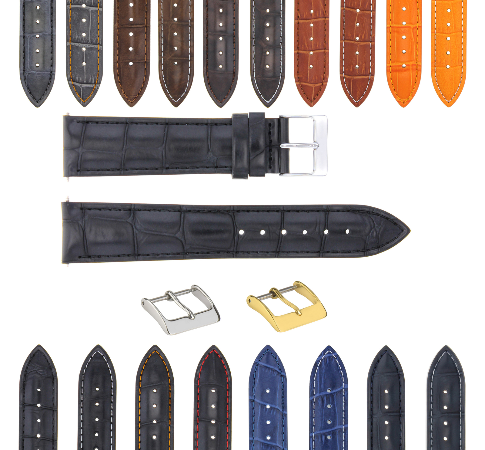 17-18-19-20-21-22-23-24MM GENUINE LEATHER WATCH BAND STRAP FOR MENS MOVADO WATCH