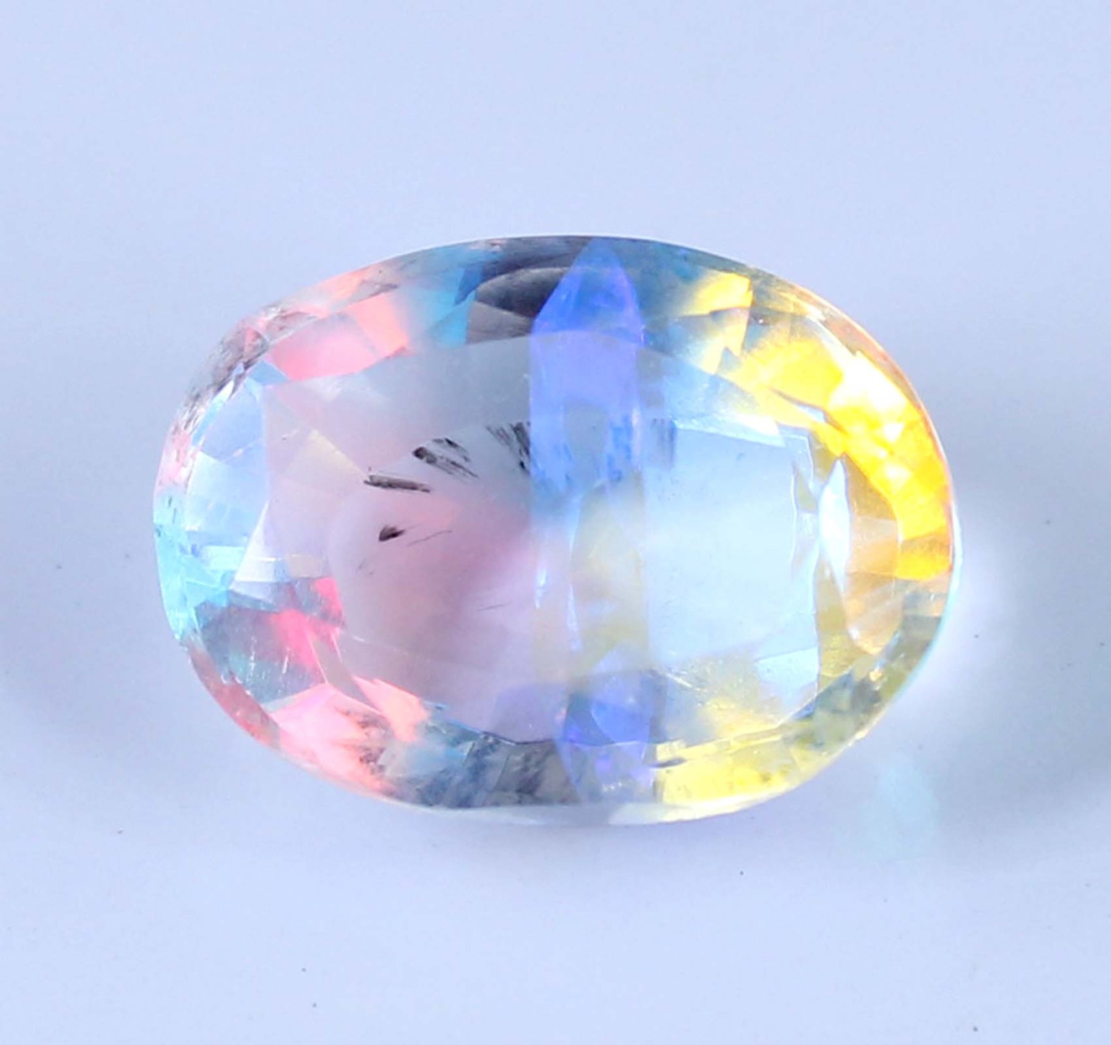Loose Gemstone 10.15 Ct/15 mm Natural Oval Rainbow Mystic Topaz Certified