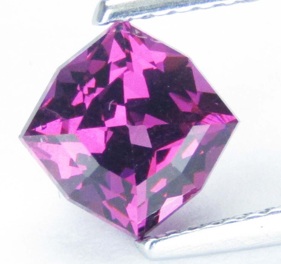 1.65Cts Natural Delightful Rhodolite Garnet 6.9mm Cushion Custom Cut Gemstone