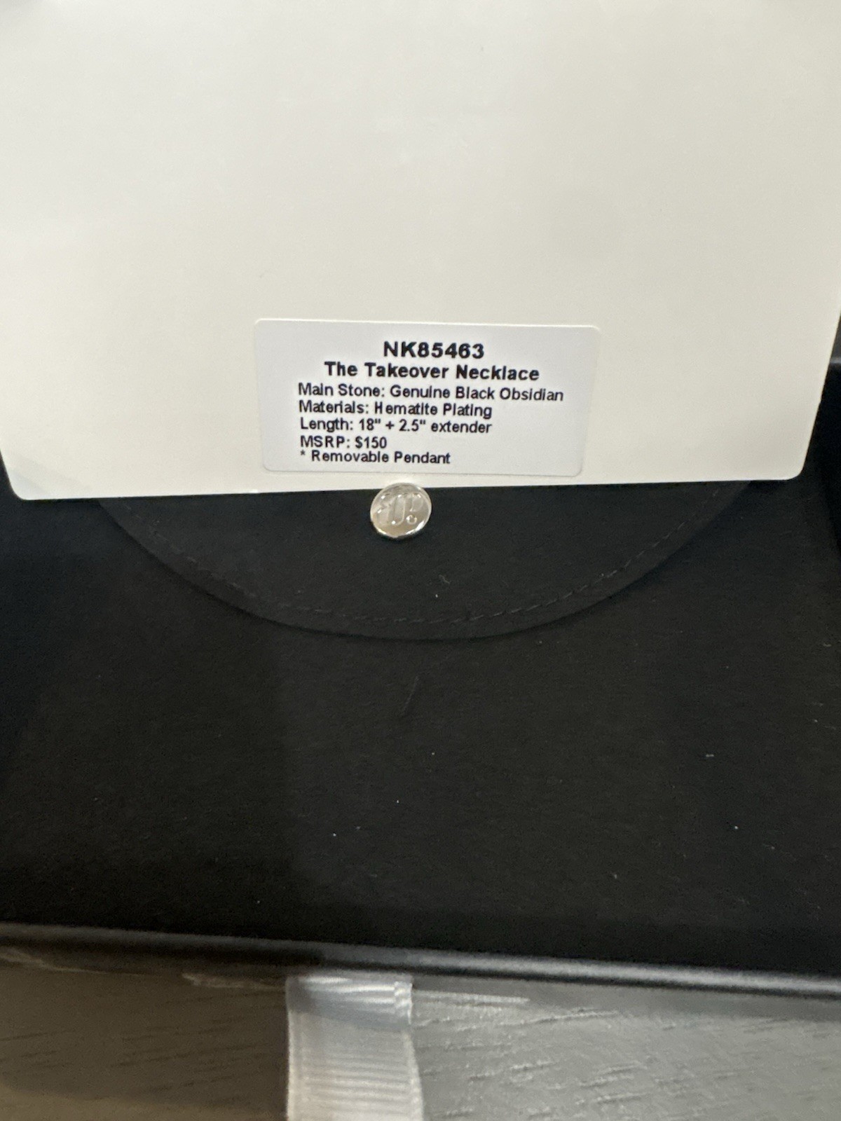 NK85463 The Takeover Necklace Main Stone: Genulne Black Obsidian Hematite