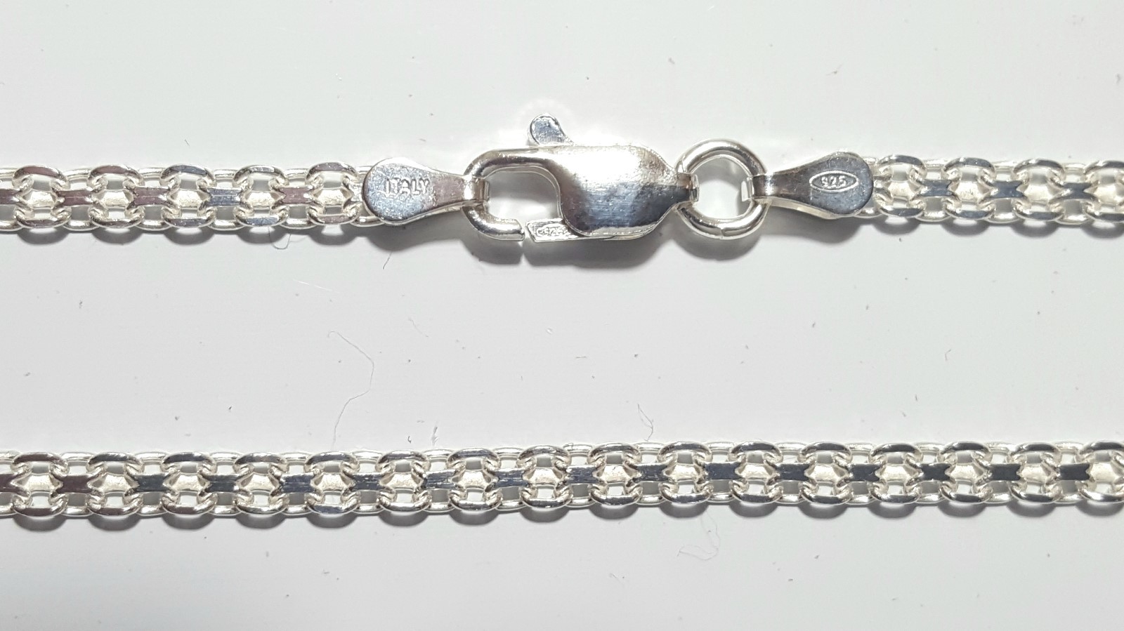 Bismark Ankle Bracelet 10 inch Long 925 Sterling Silver Anklet made in Italy