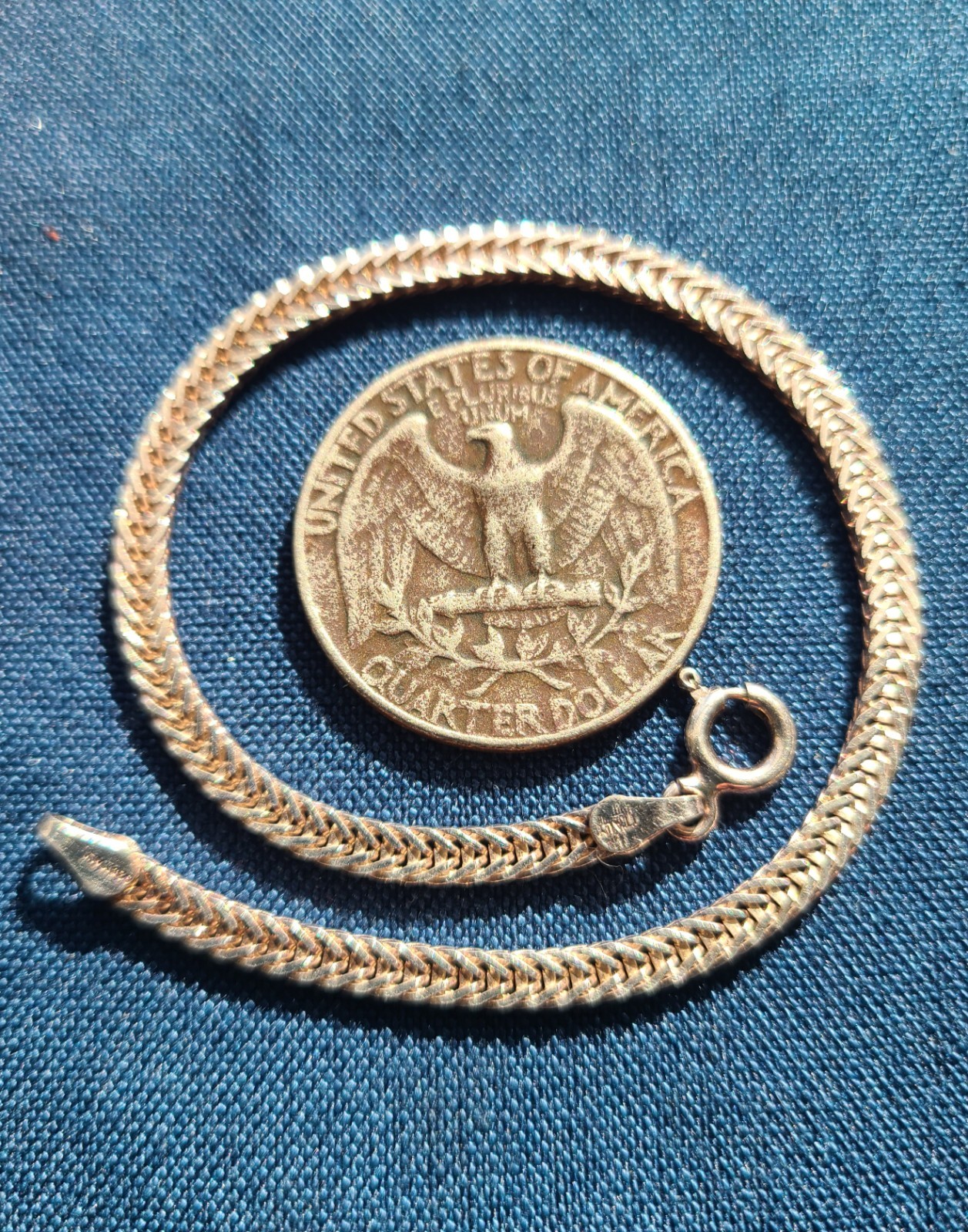 Vintage Sterling Silver 925 ITALY Mesh Foxtail Chain Bracelet 7″, 3.87 grams