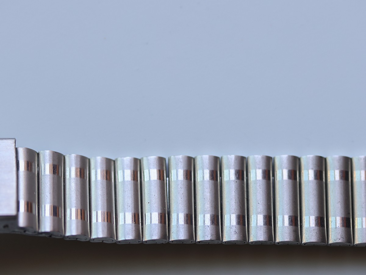 Bulova Vintage Watch Bracelet Band Silver Stainless Steel 17.4mm