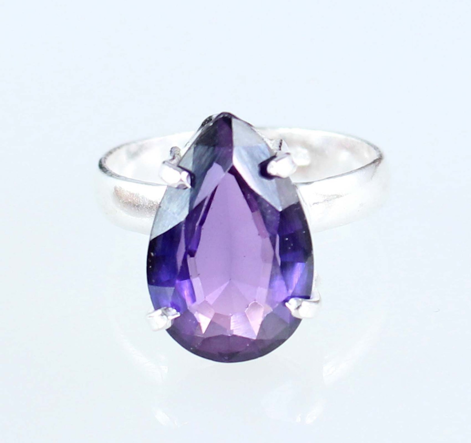 AGI Certified 8.40 Ct Natural Pear Boysenberry Sapphire Gemstone Ring SEE VDO