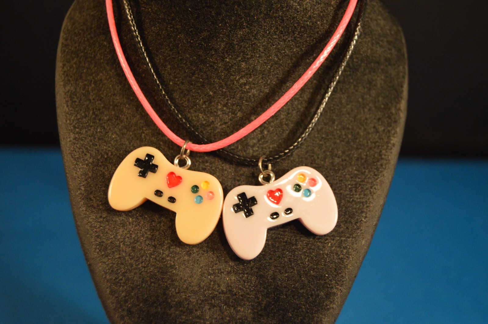 Lot of 2 CHARM NECKLACES Video Game Controllers NEW Fashion Jewelry USA SELLER A